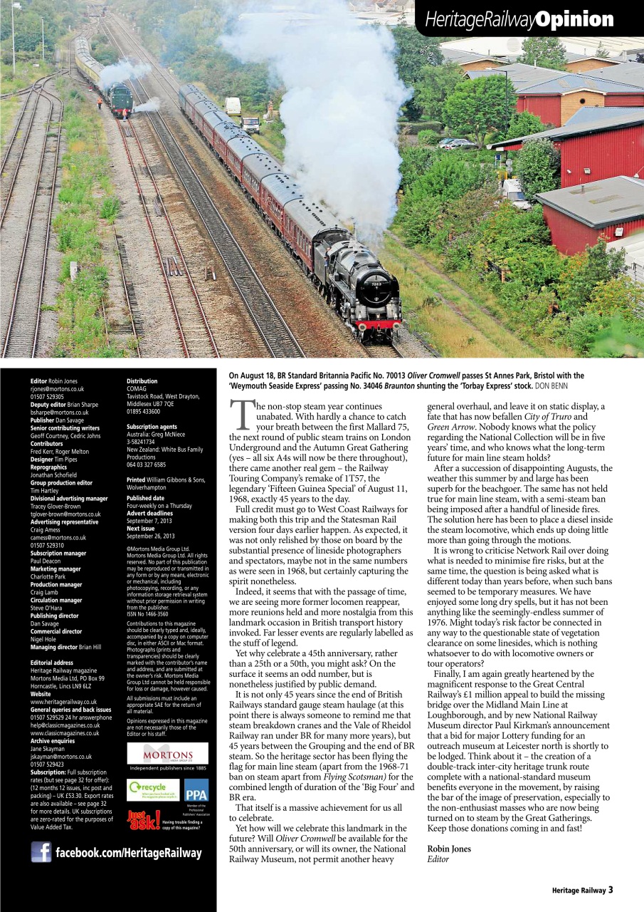 Heritage Railway Preview Pages