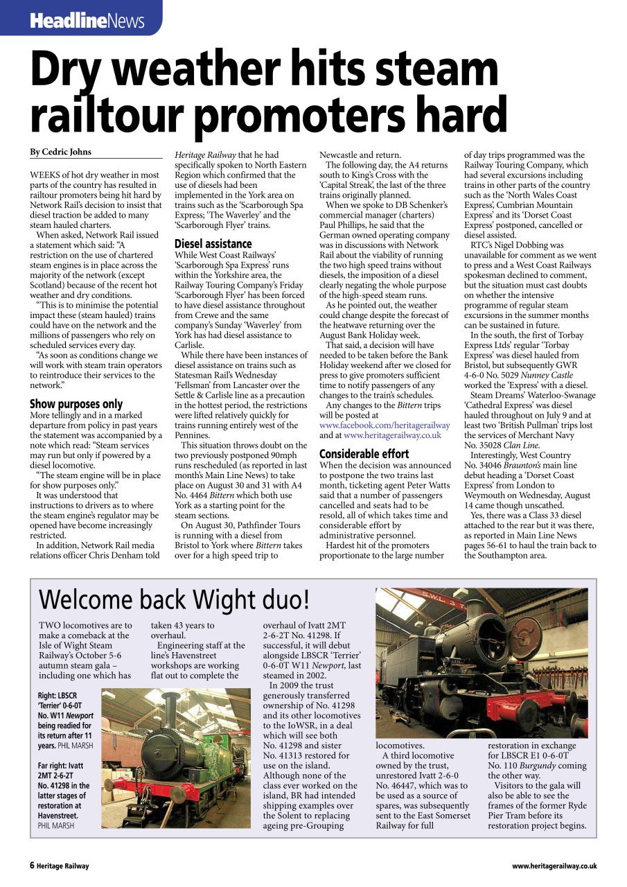 Heritage Railway Preview Pages