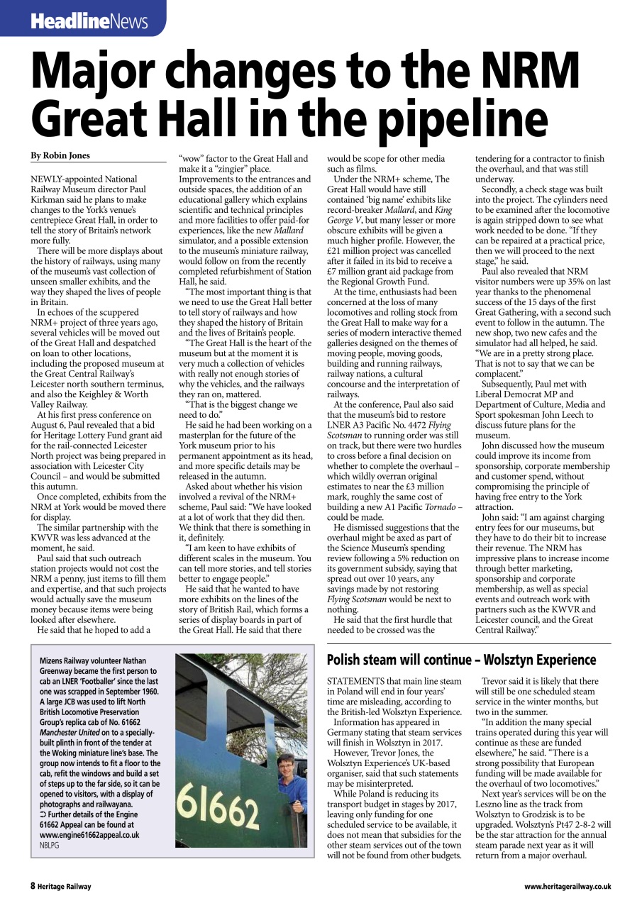 Heritage Railway Preview Pages