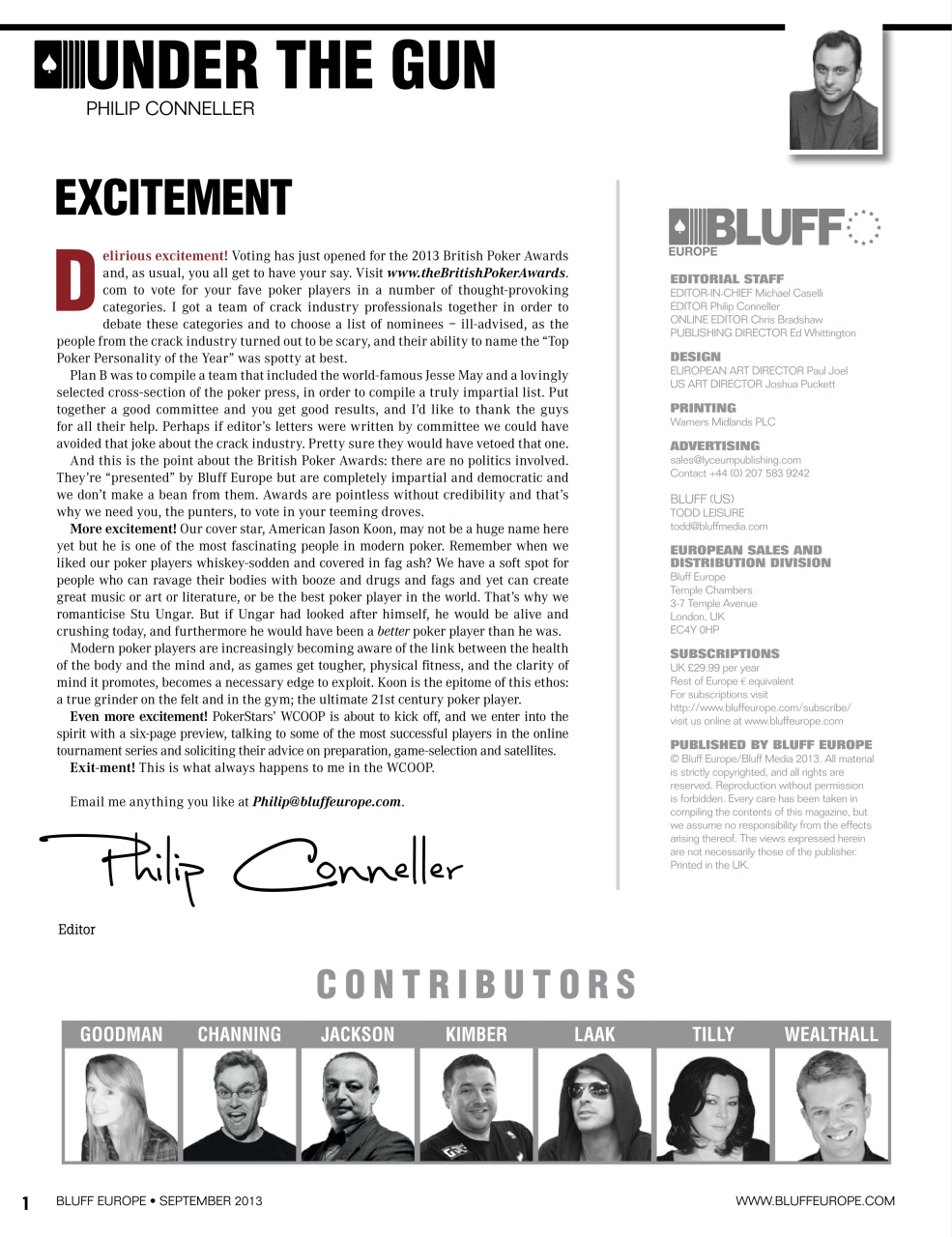 Bluff Europe Preview Pages