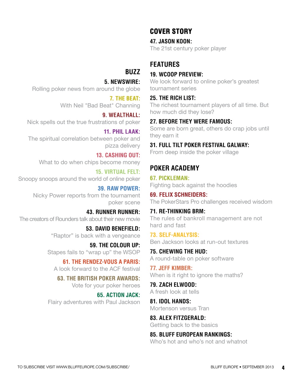 Bluff Europe Preview Pages