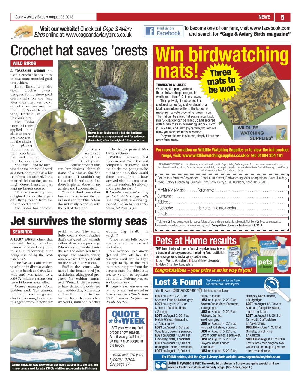 Cage & Aviary Birds Preview Pages