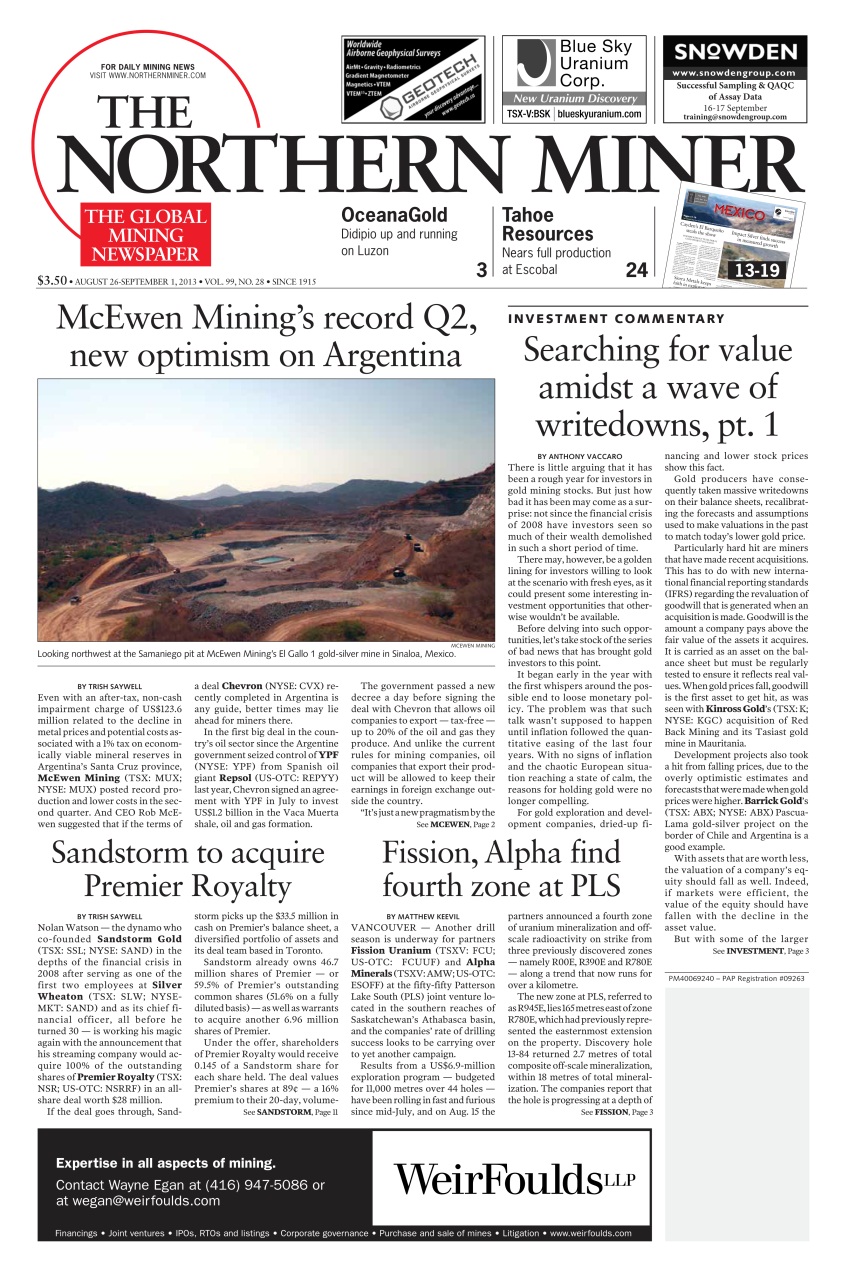 The Northern Miner Preview Pages