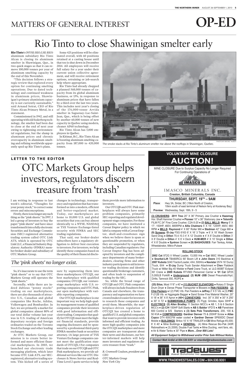 The Northern Miner Preview Pages