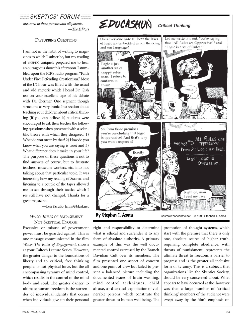 Skeptic Preview Pages