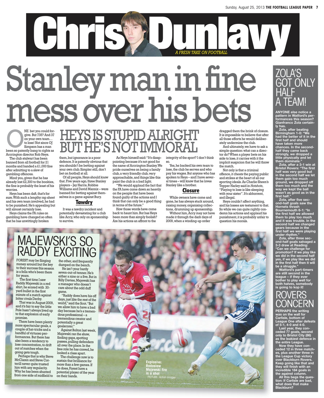 The Football League Paper Preview Pages