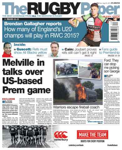 The Rugby Paper issue Sunday 25th August 2013