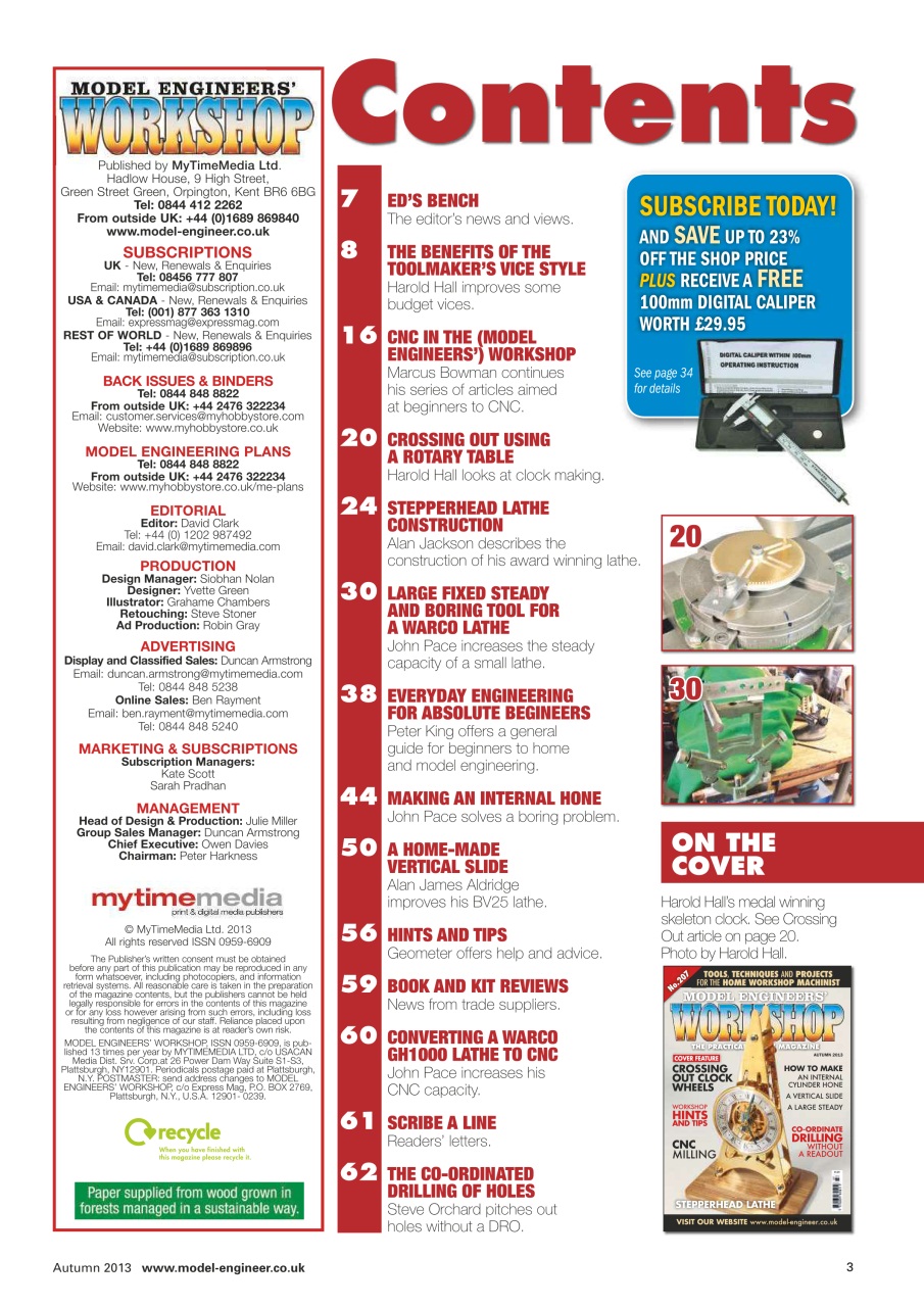 Model Engineer & Workshop Magazine Preview Pages