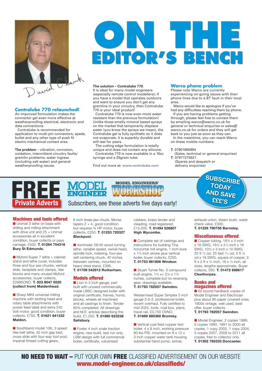 Model Engineer & Workshop Magazine Preview Pages