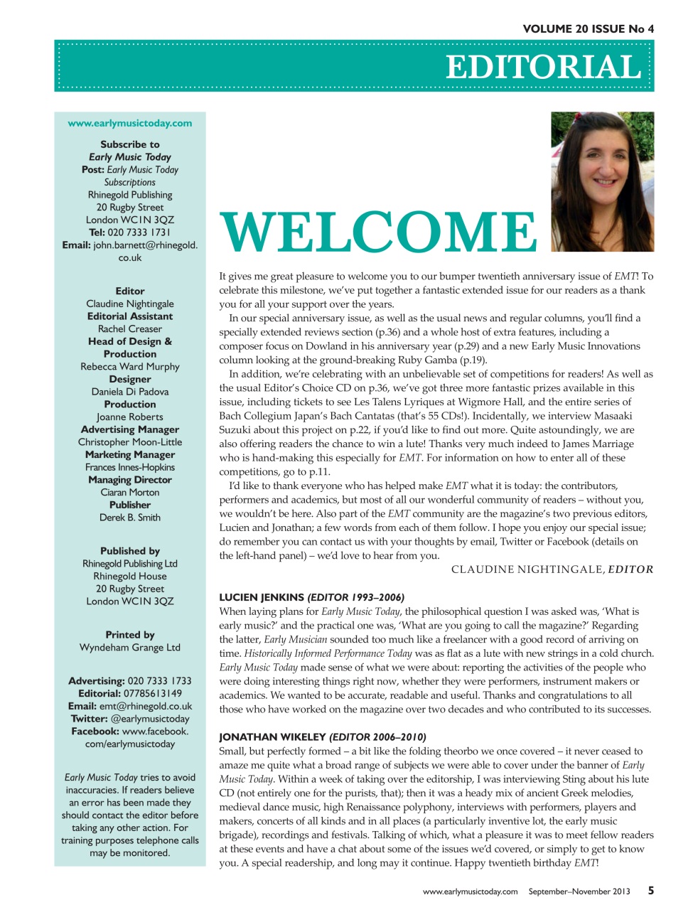 Early Music Today Preview Pages