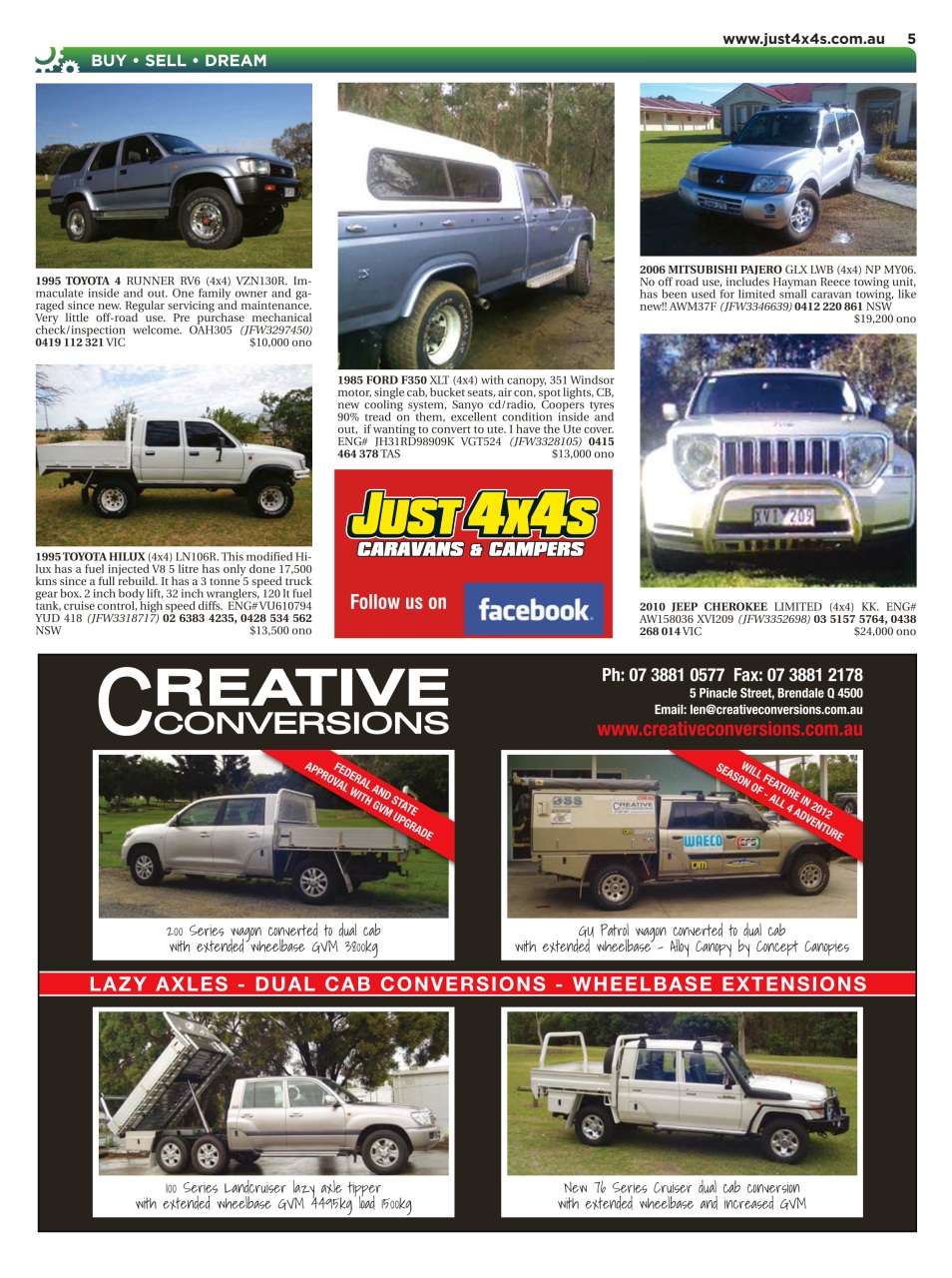 JUST 4X4S Preview Pages