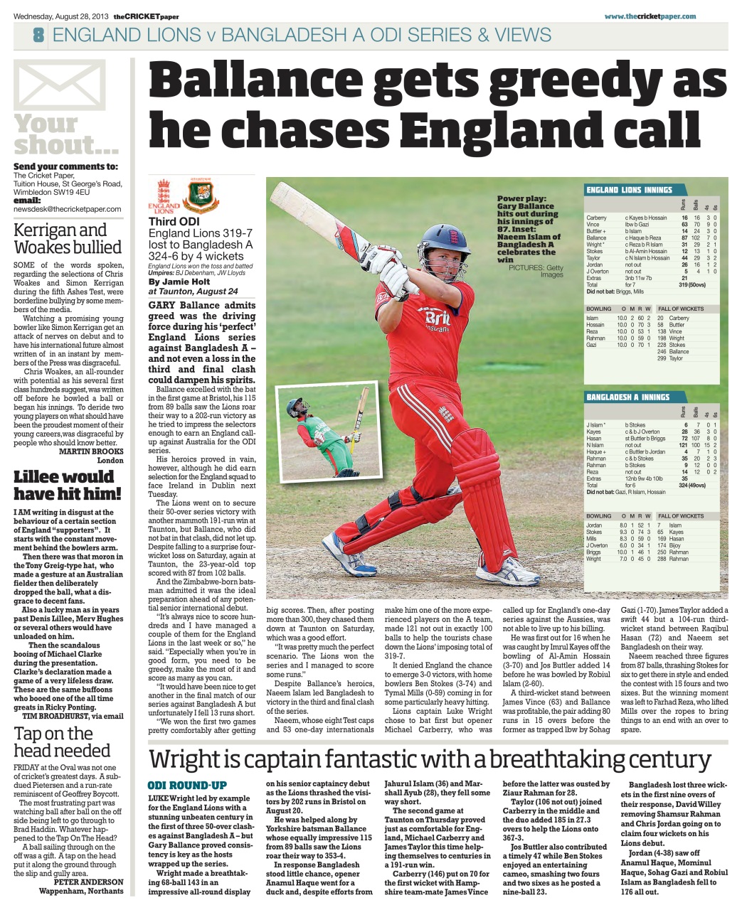 The Cricket Paper Preview Pages