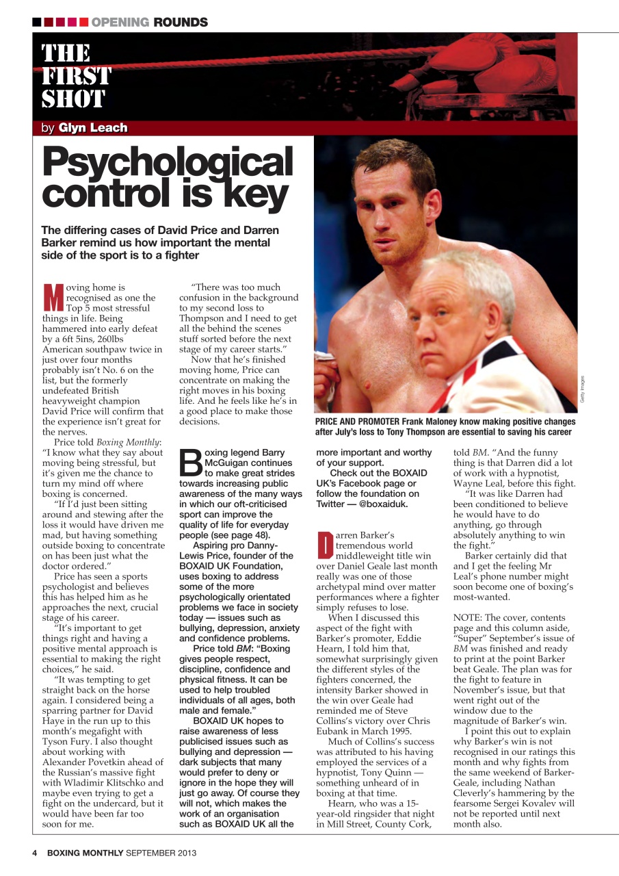 Boxing Monthly Preview Pages