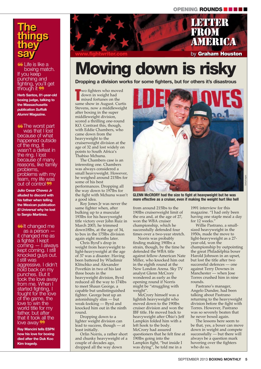 Boxing Monthly Preview Pages