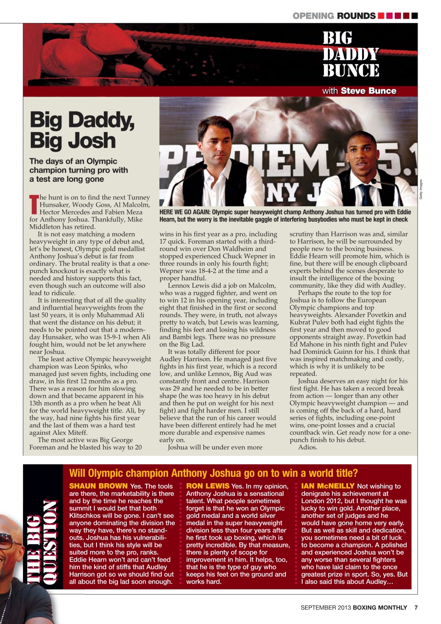 Boxing Monthly Preview Pages