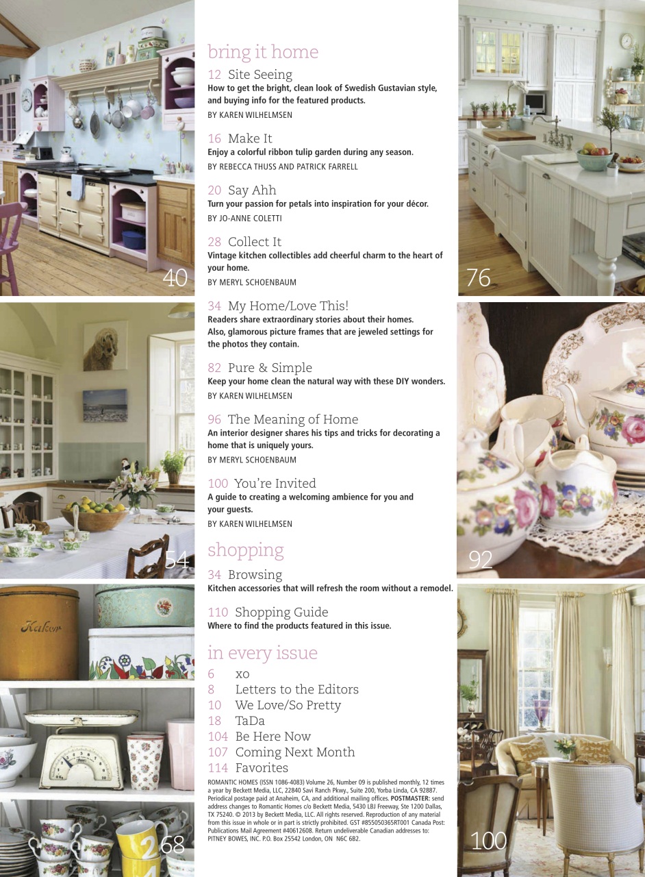 Romantic Homes Preview Pages
