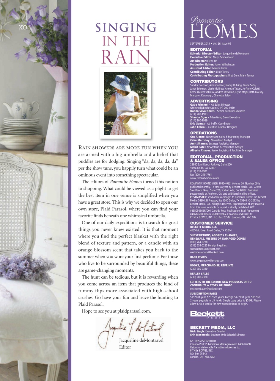 Romantic Homes Preview Pages