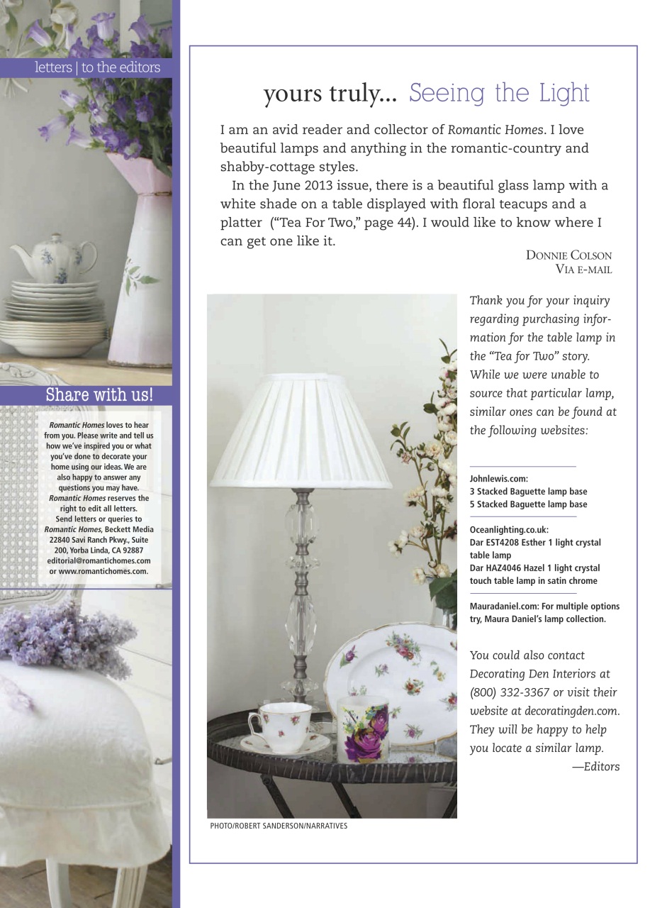 Romantic Homes Preview Pages