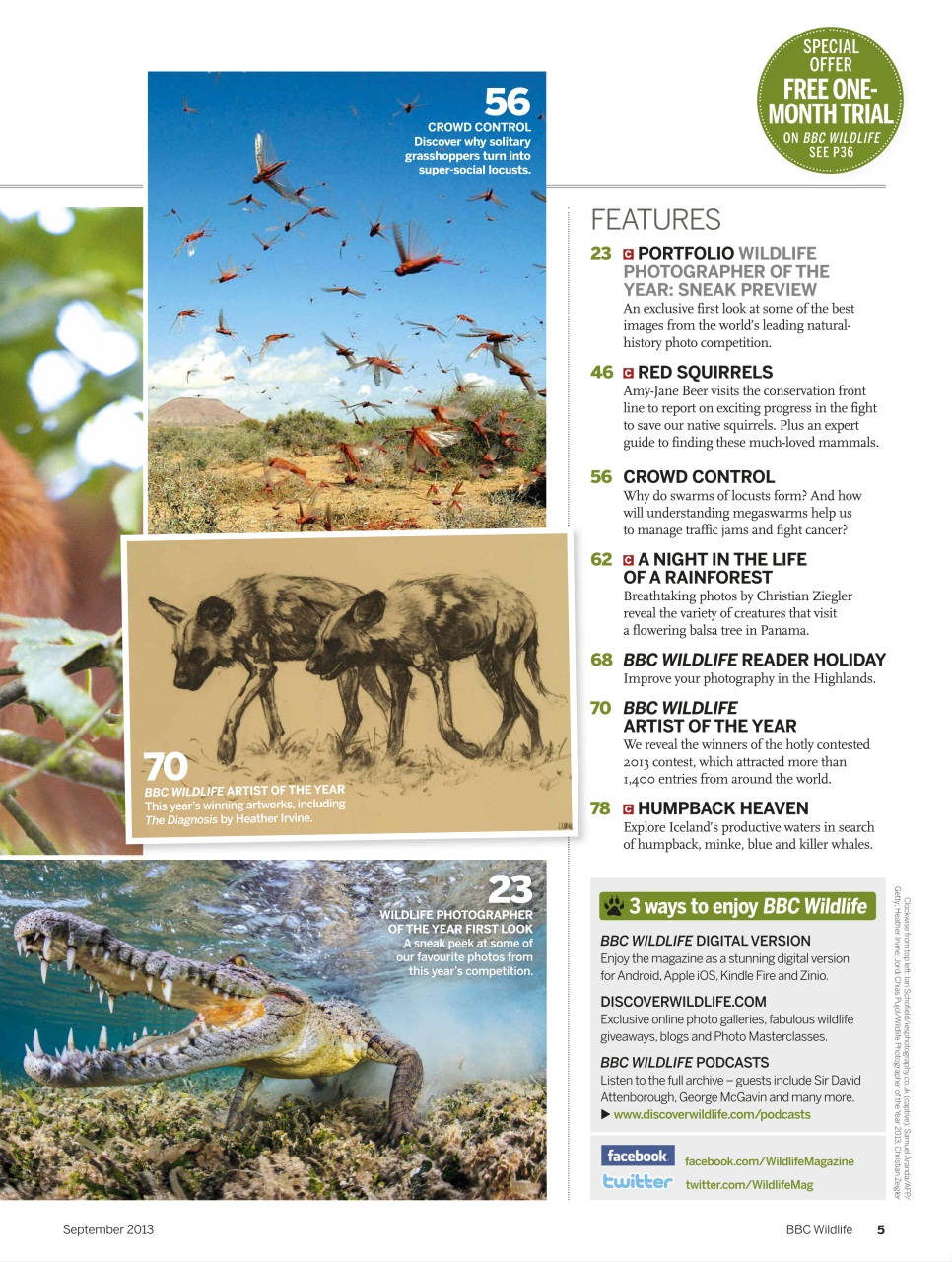 BBC Wildlife Magazine Preview Pages
