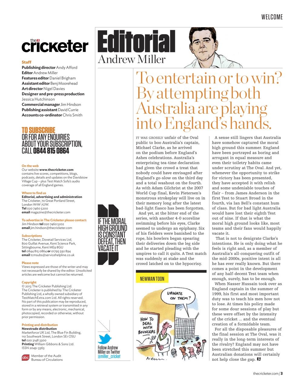 The Cricketer Magazine Preview Pages