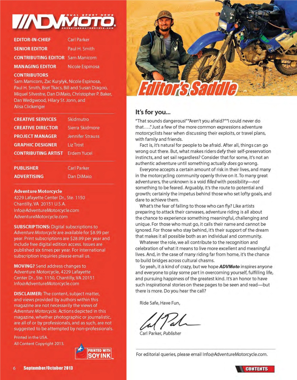 Adventure Motorcycle Preview Pages