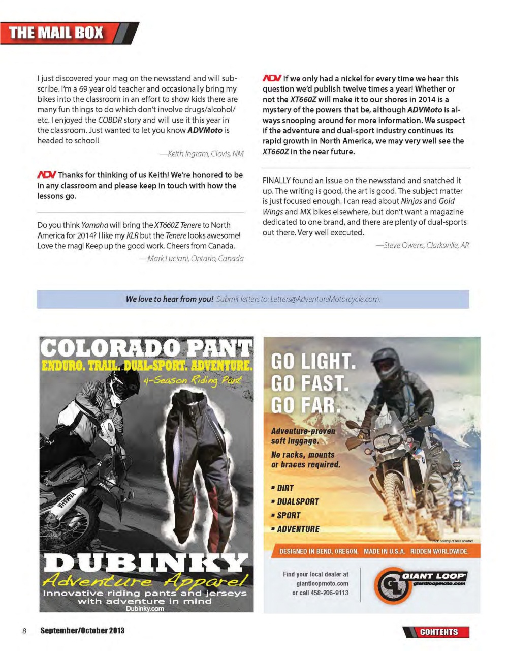 Adventure Motorcycle Preview Pages