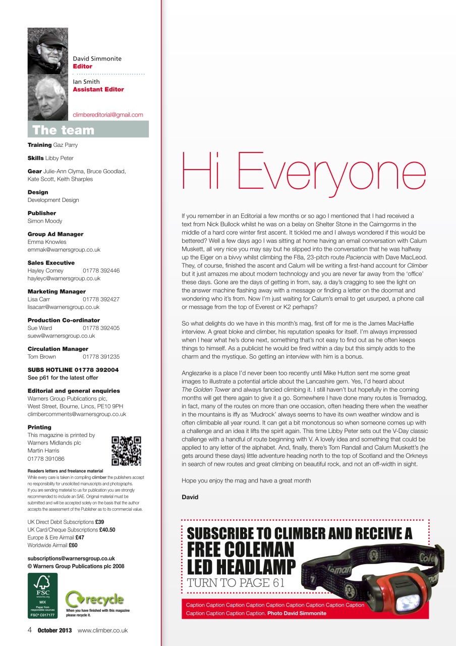 Climber Preview Pages