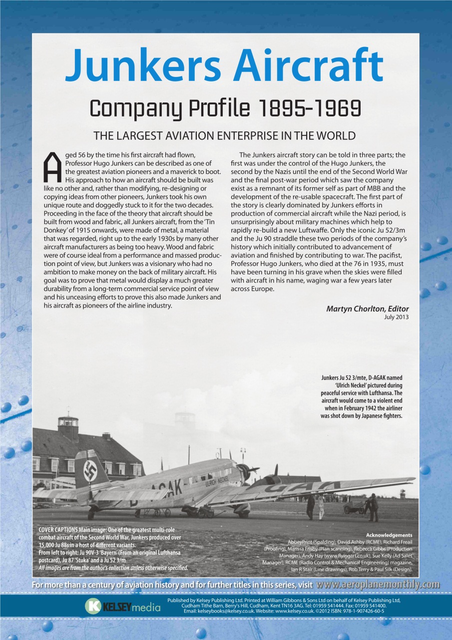 Aeroplane Company Profile Preview Pages