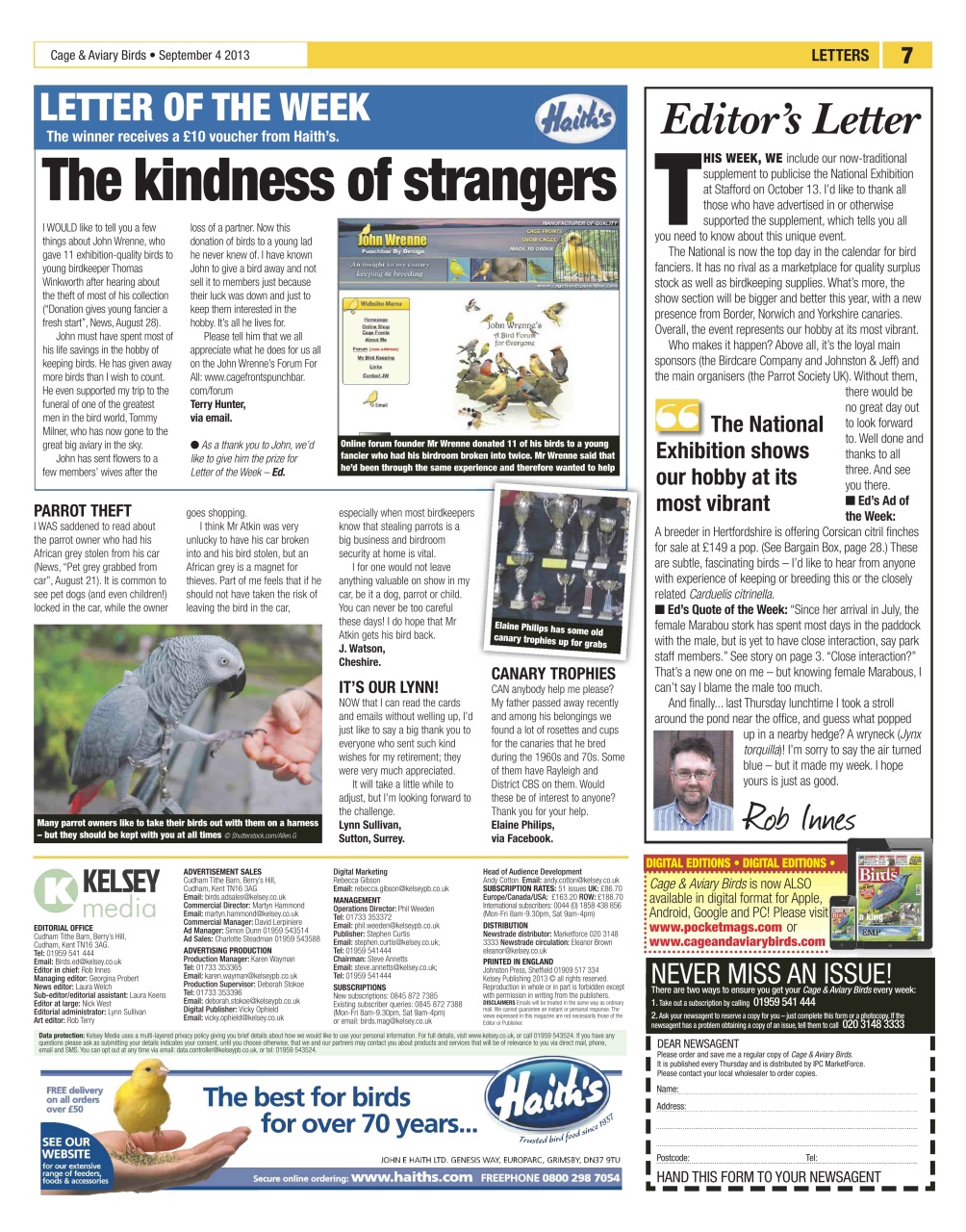 Cage & Aviary Birds Preview Pages