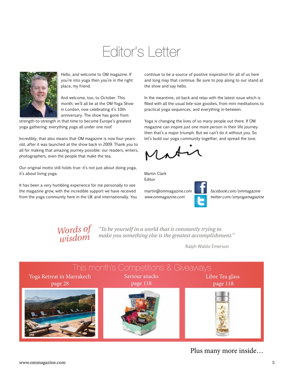 OM Yoga Magazine Preview Pages