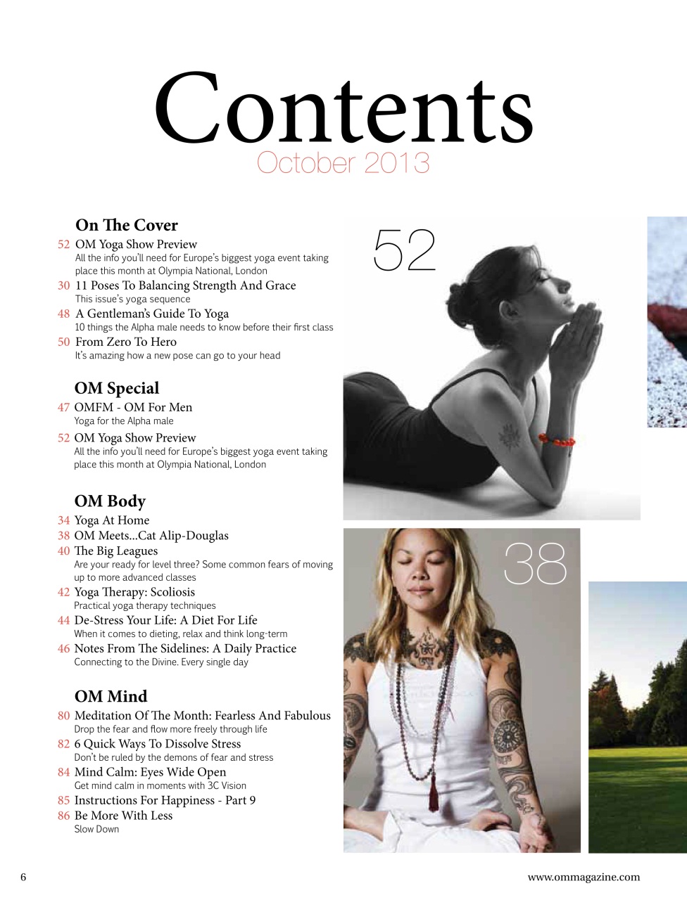OM Yoga Magazine Preview Pages