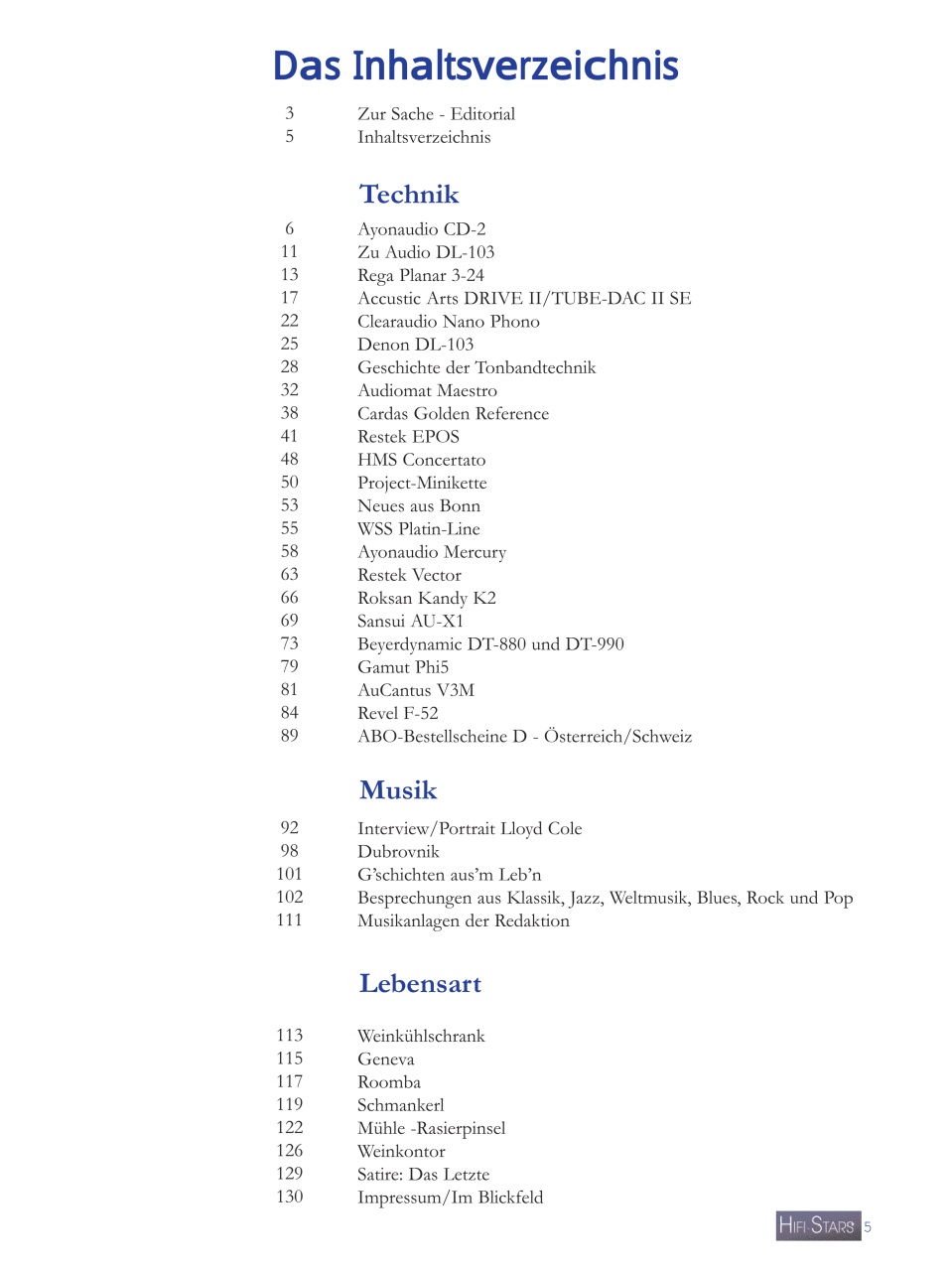 HiFi Stars Magazin Preview Pages