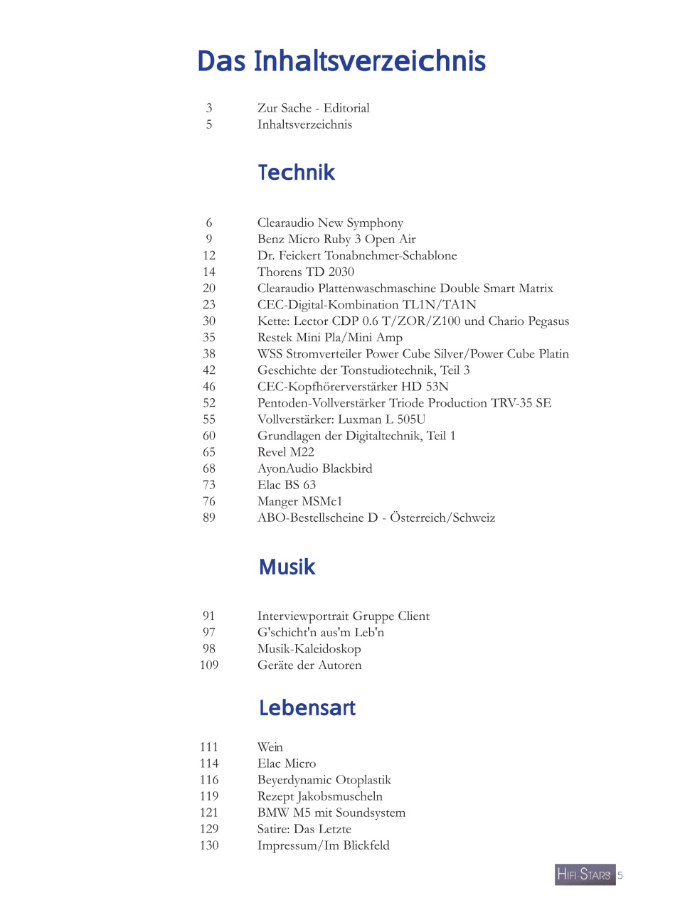 HiFi Stars Magazin Preview Pages