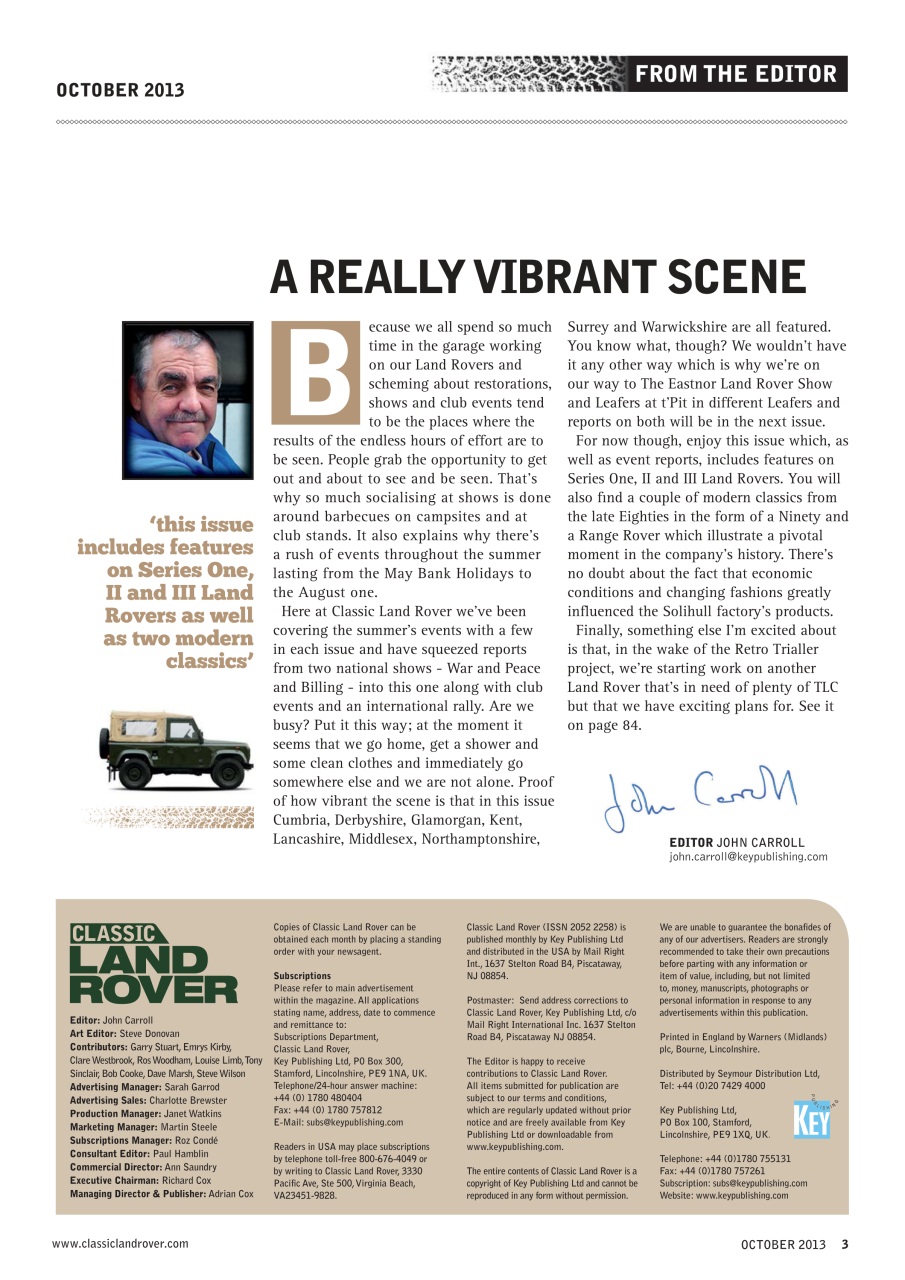 Classic Land Rover Magazine Preview Pages