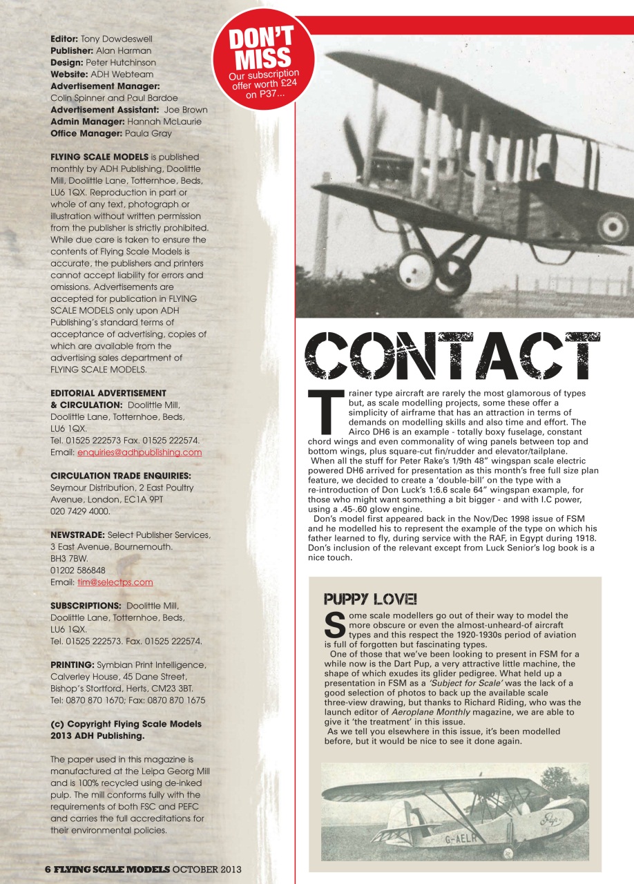 Flying Scale Models Preview Pages