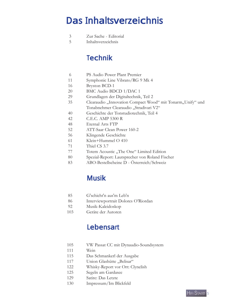 HiFi Stars Magazin Preview Pages