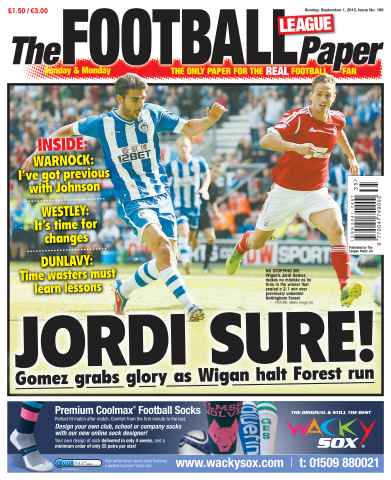 The Football League Paper issue Sunday 1st September 2013
