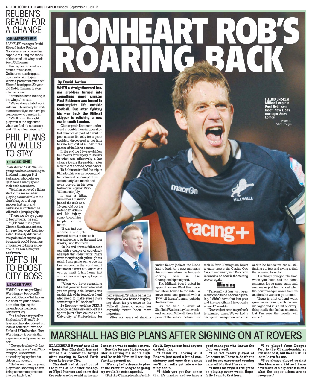 The Football League Paper Preview Pages