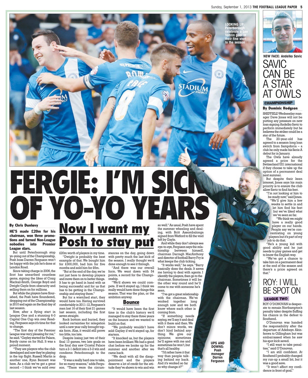 The Football League Paper Preview Pages
