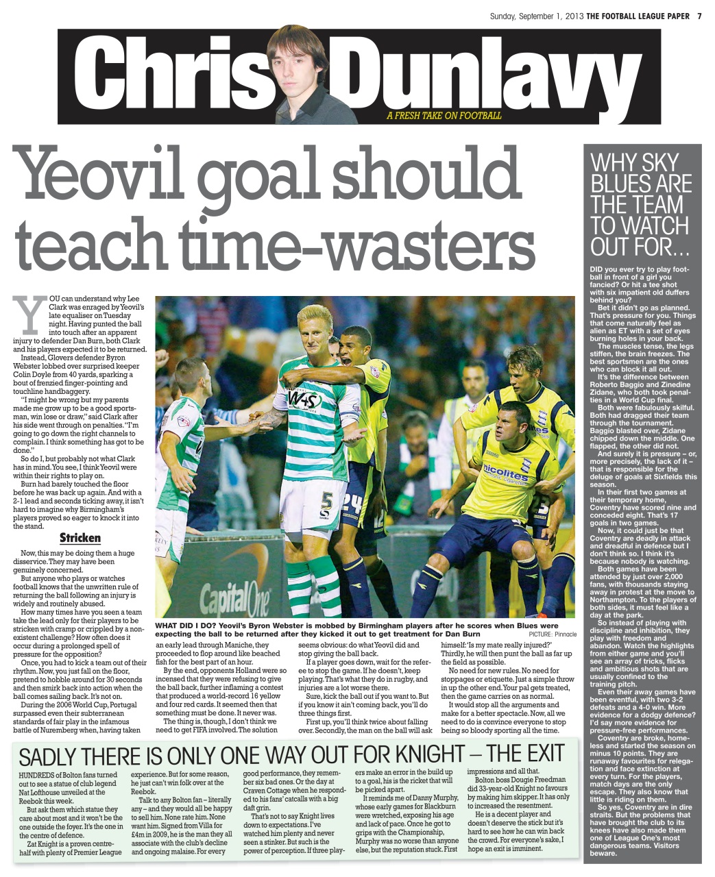 The Football League Paper Preview Pages