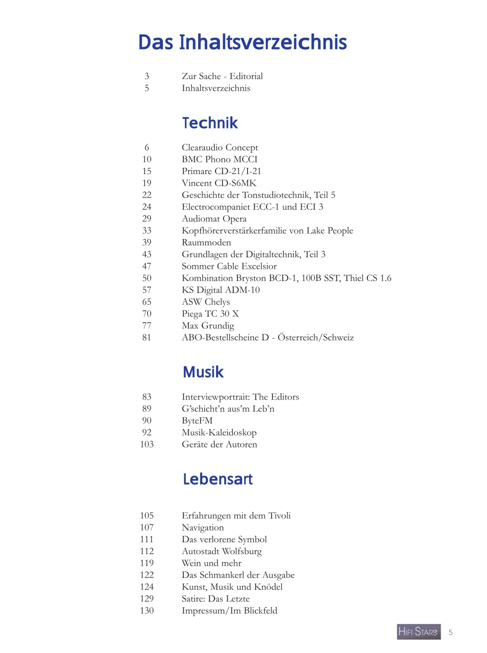 HiFi Stars Magazin Preview Pages