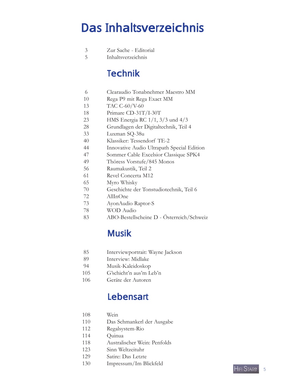 HiFi Stars Magazin Preview Pages