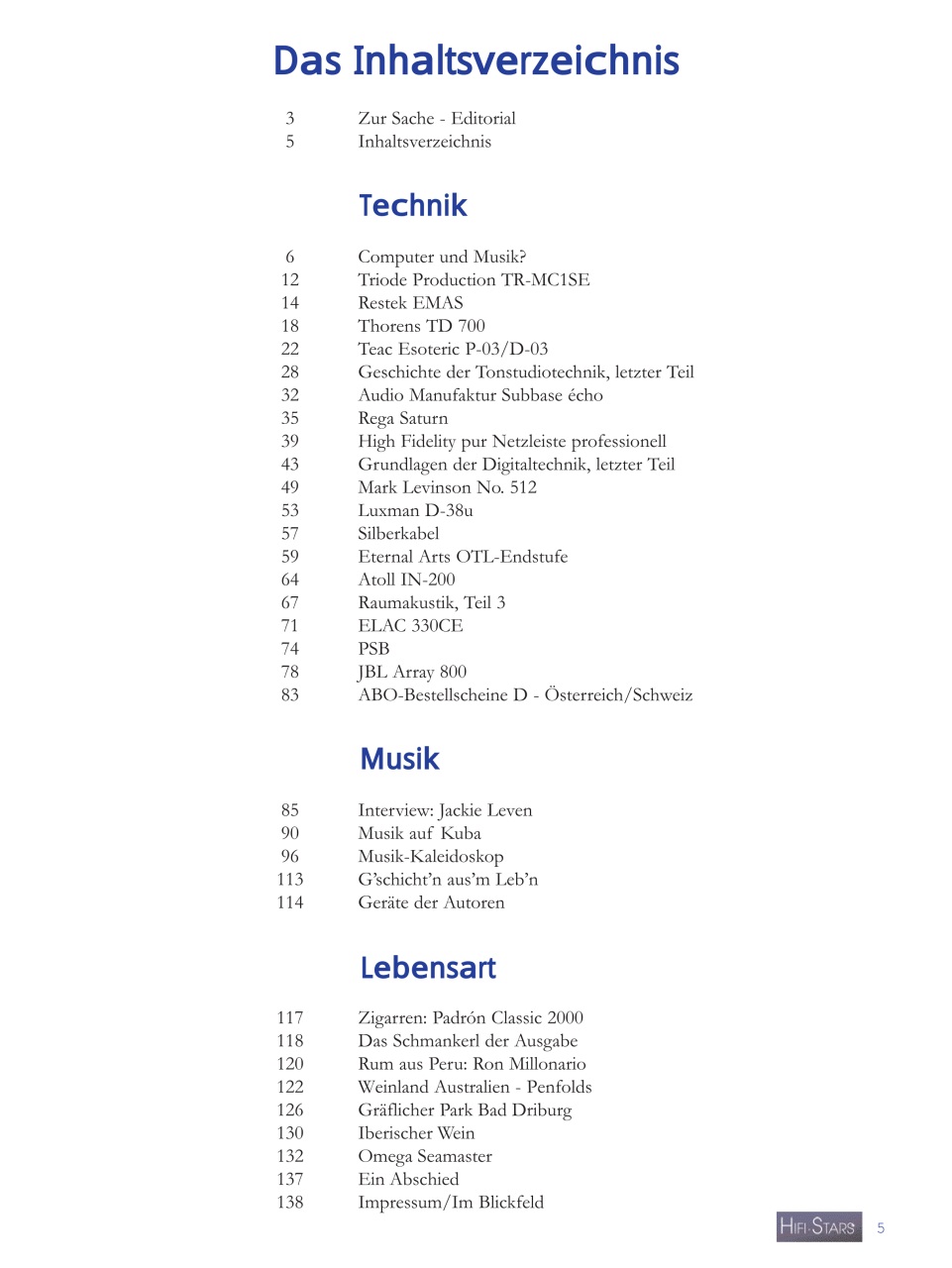 HiFi Stars Magazin Preview Pages