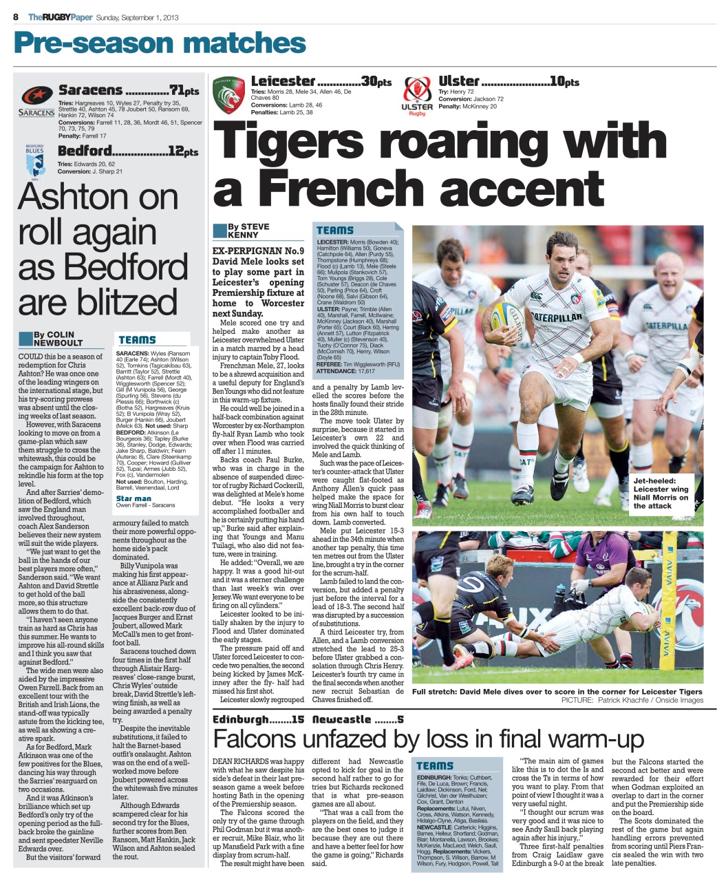 The Rugby Paper Preview Pages