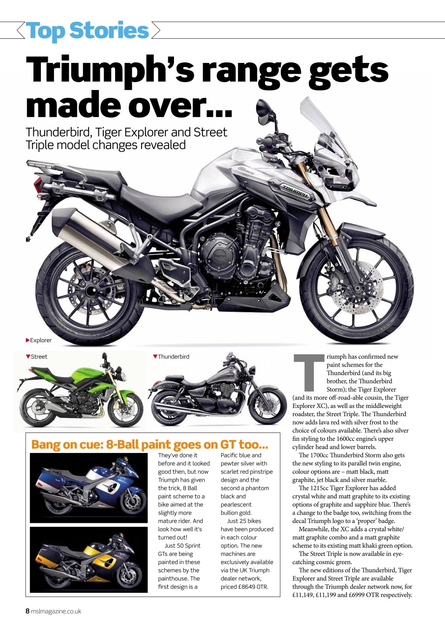 Motorcycle Sport & Leisure Preview Pages