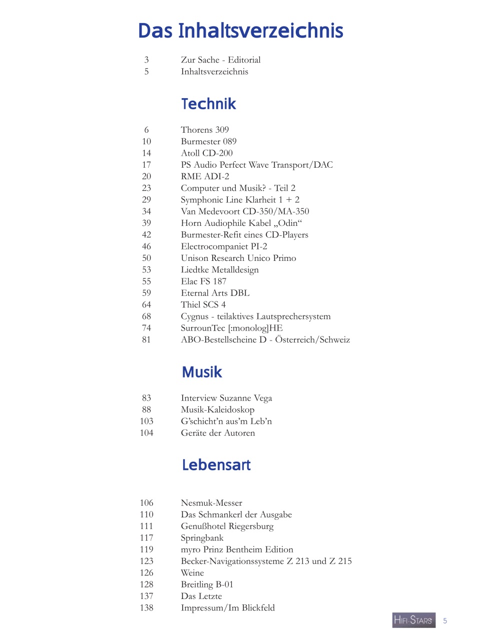 HiFi Stars Magazin Preview Pages