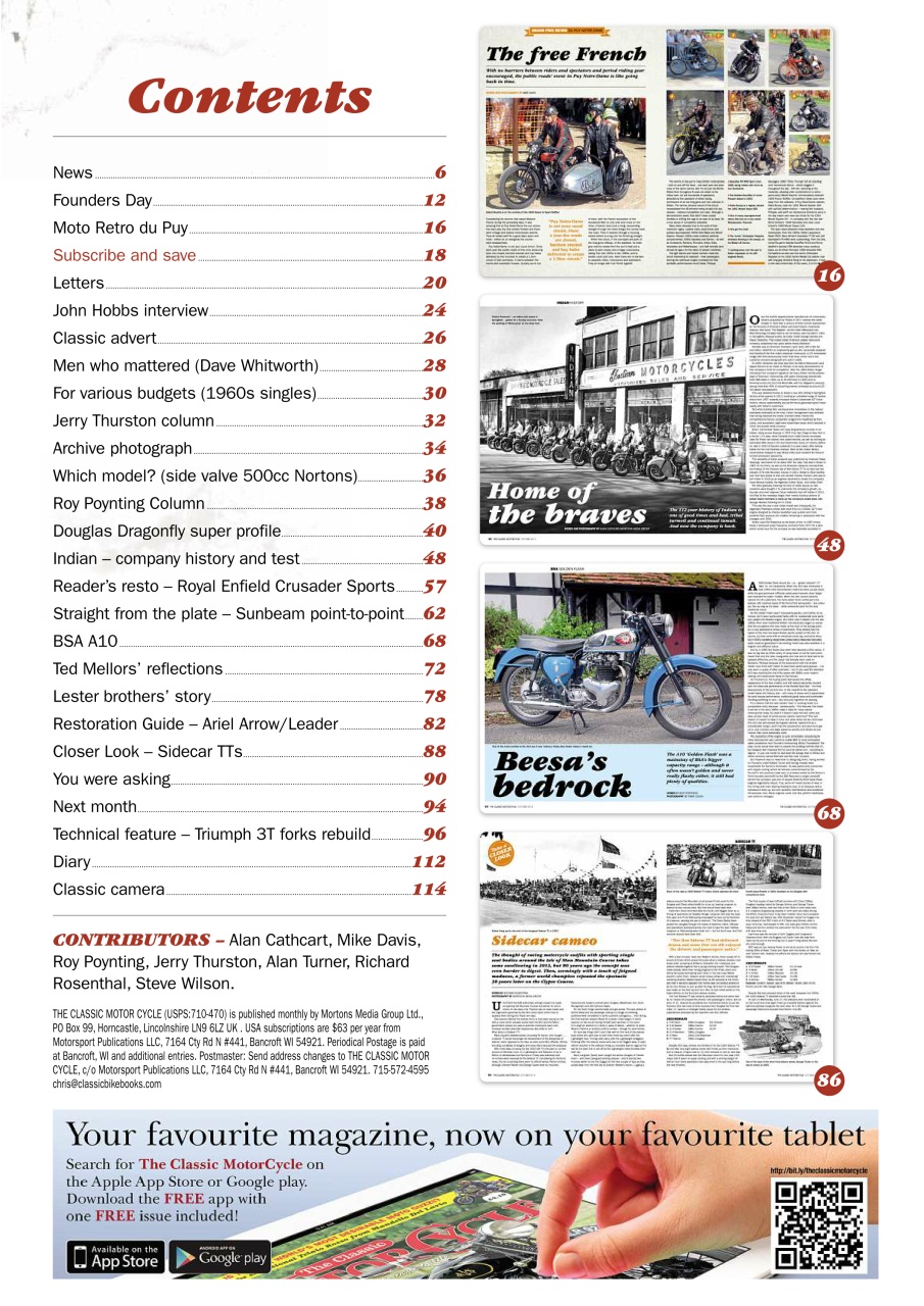 The Classic MotorCycle Preview Pages
