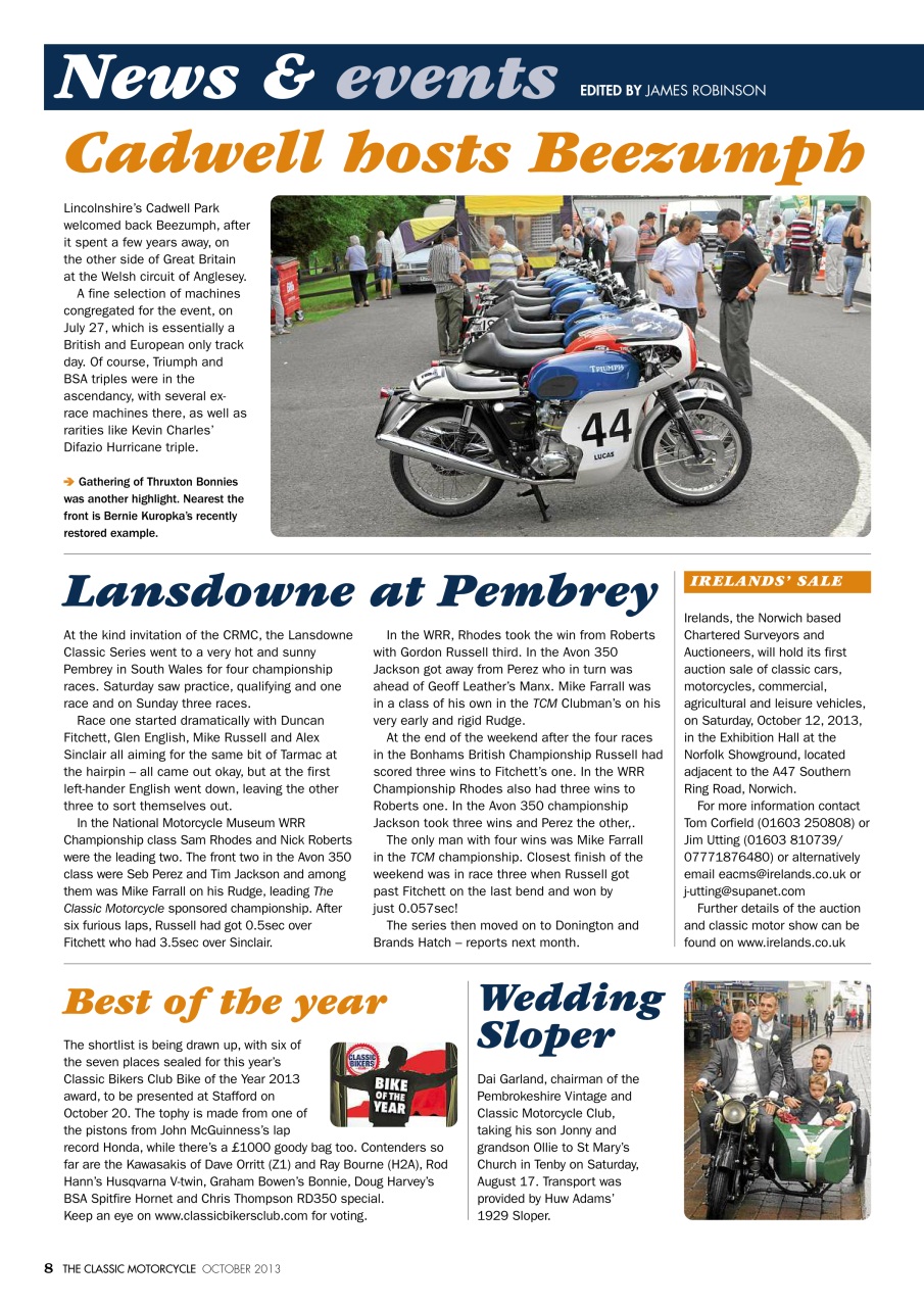 The Classic MotorCycle Preview Pages