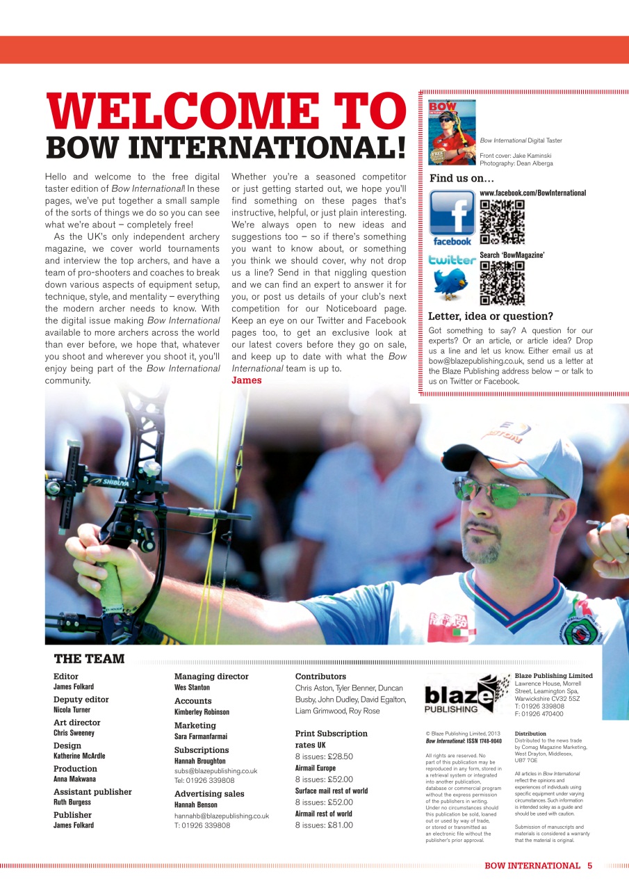 Bow International Preview Pages