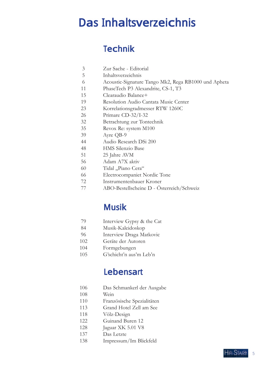 HiFi Stars Magazin Preview Pages